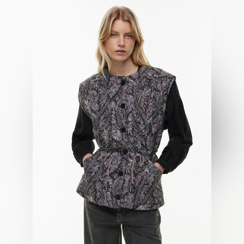 Aritzia Paisley Quilted Vest